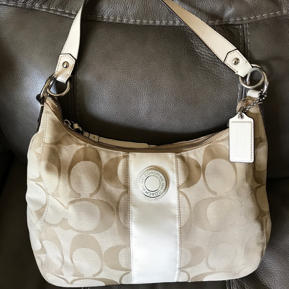 Coach Signature Stripe 2WAY shoulder bag